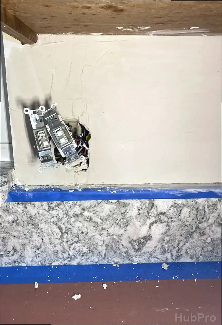 Wall hole repair service in Fountain Valley CA with texture matching and smooth finish