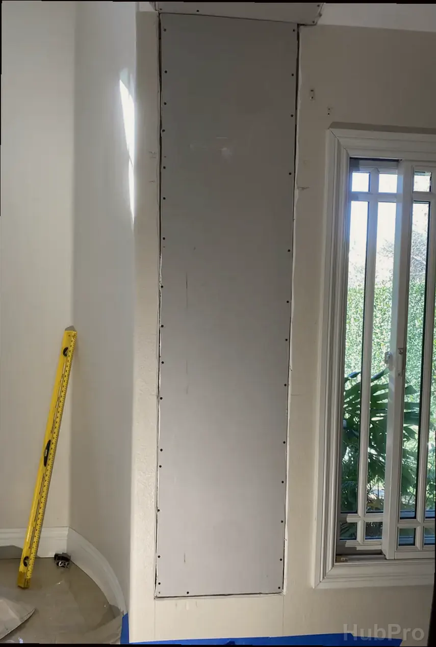 Drywall leak repair and texture matching in La Habra CA with clean finish