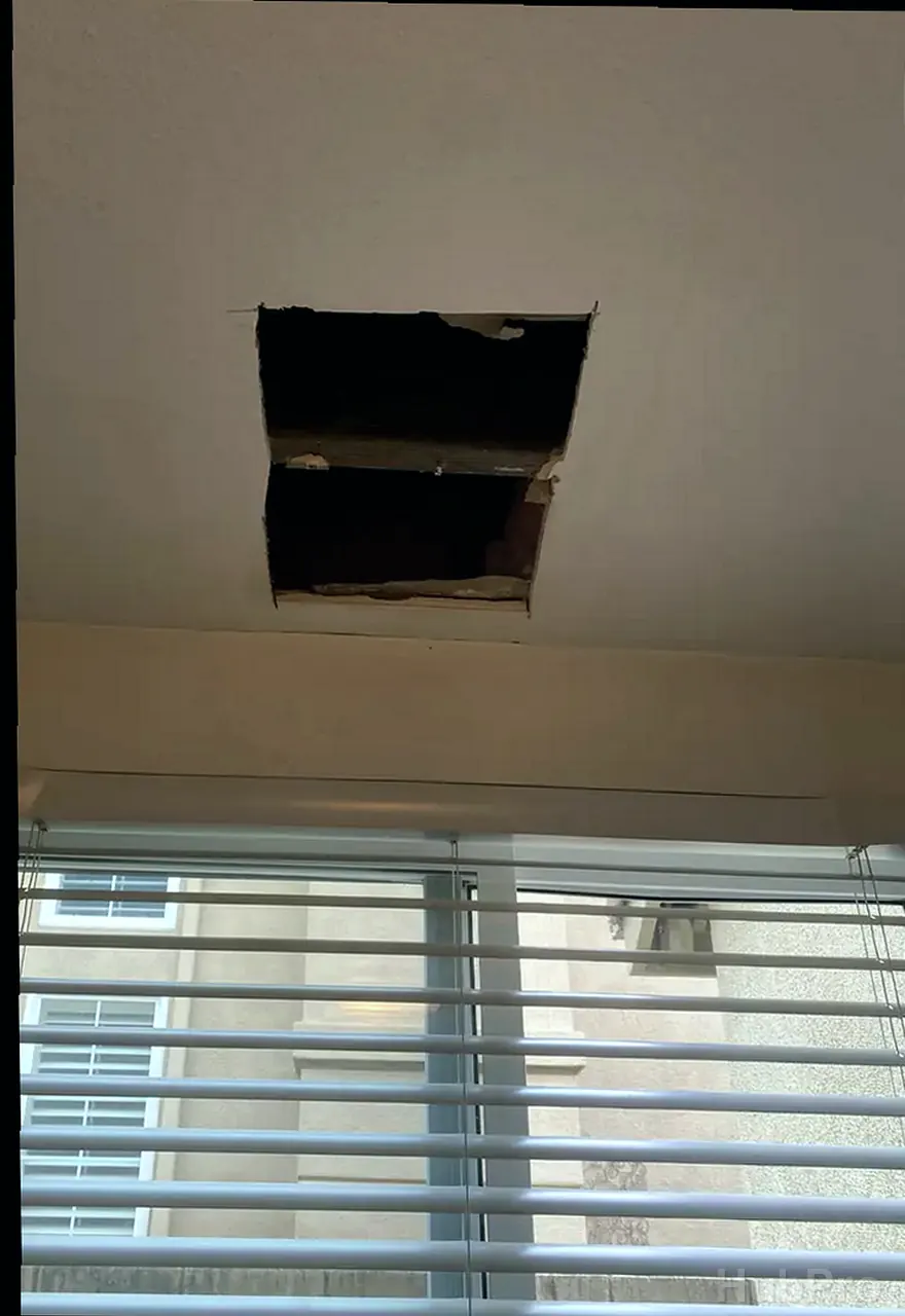 Drywall leak repair and texture matching in Stanton CA with clean finish